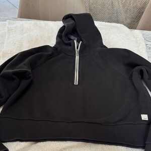 Vuori Black Pullover Sweatshirt with Patch Logo